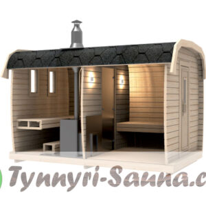 3 Meter Quadro Sauna von Tynnyri-Sauna.com