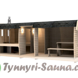 Quadro Sauna 5,9 meter von Tynnyri-Sauna-com