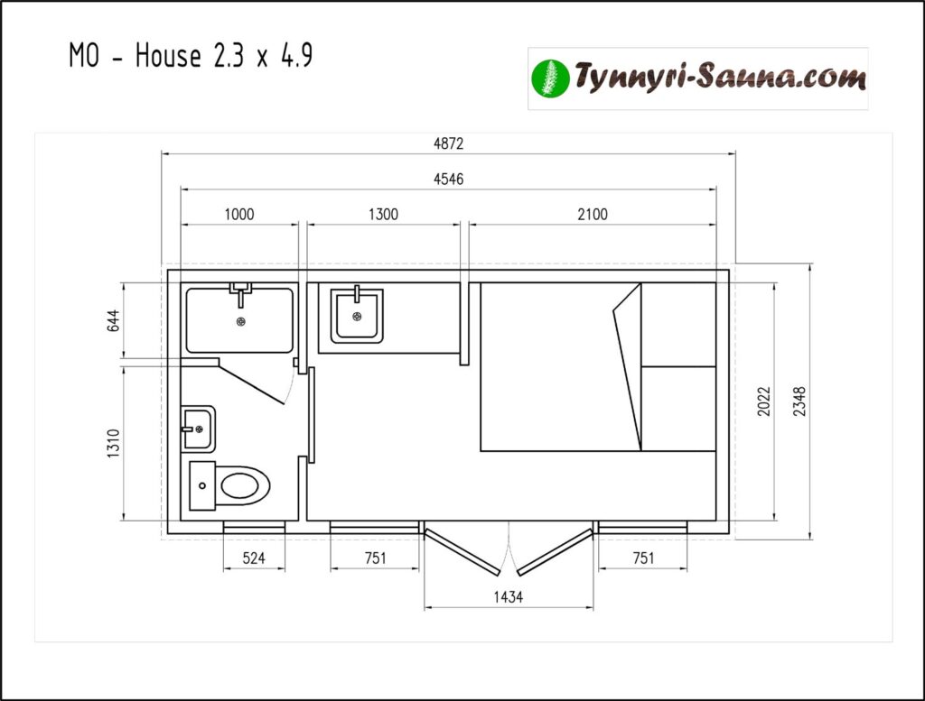 Modul-Haus 5m Zeichnung