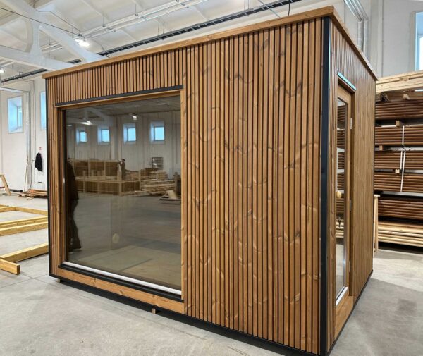 Moderne Gartensauna CUBE-Thermoholz – Bild 15