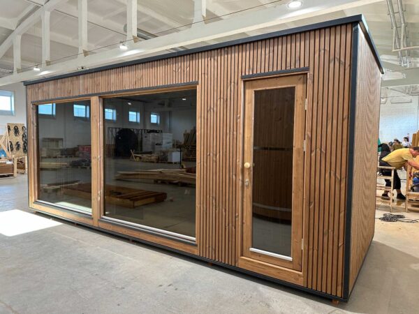 Moderne Gartensauna CUBE-Thermoholz – Bild 17